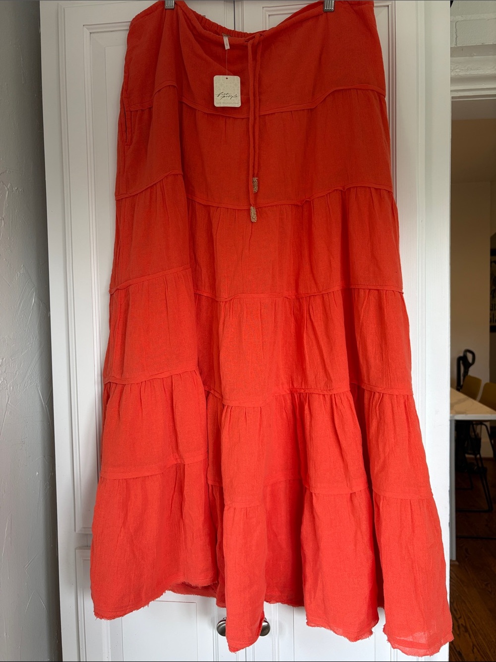 Free People Coral Tiered Maxi Skirt - Picture 6 of 8